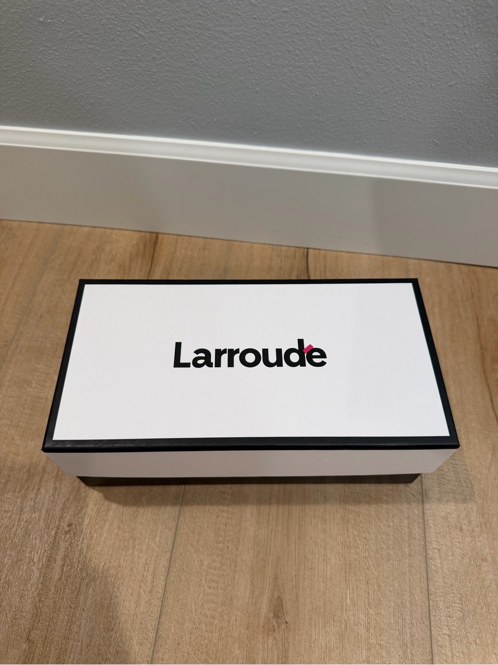 Larroude Black with Metal Grommet Flats